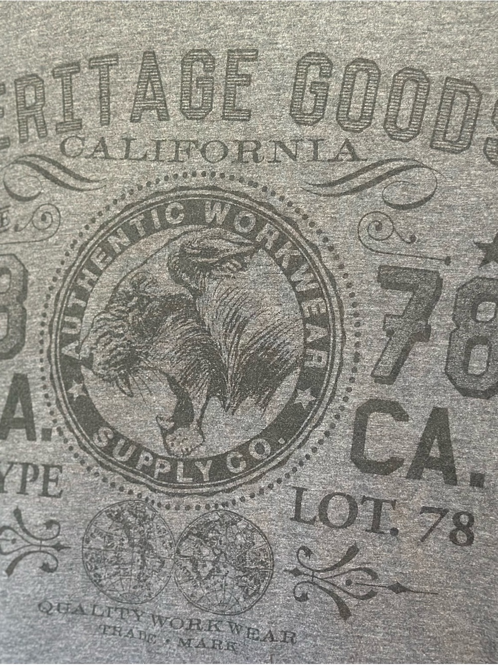 Heritage Gray Graphic Short Sleeve Tee